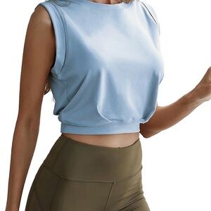 Women's Light Blue Crop Top